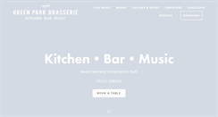 Desktop Screenshot of greenparkbrasserie.com